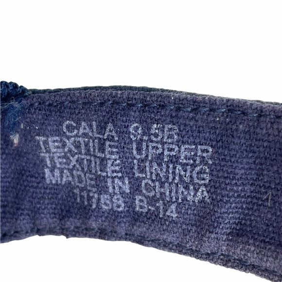 Lauren Ralph Womens 9.5B Espadrille Wedge Navy Blue Sandal Close Toe Sling Back - Picture 4 of 9